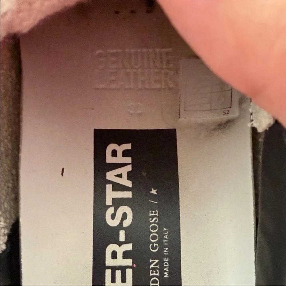 Golden Goose Womens White and Gray Star Sneakers - Picture 4 of 10